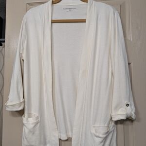 Croft & Barrow Ivory Cardigan with Pockets